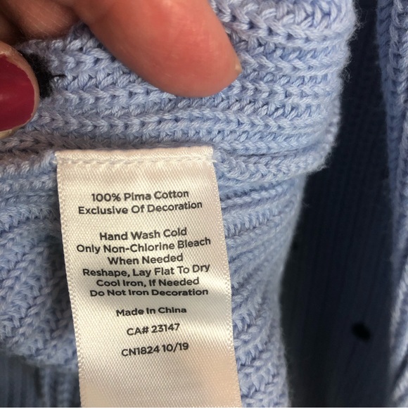 Talbots Crew Neck Pullover Polka Dot Sweater  Size XL - Picture 5 of 7